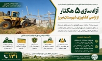 آزادسازی بیش از ۵ هکتار از اراضی کشاورزی شهرستان تبریز
